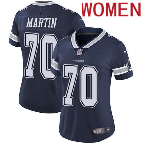 Women Dallas Cowboys #70 Zack Martin Nike Navy Vapor Limited NFL Jersey->women nfl jersey->Women Jersey